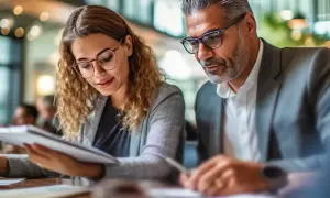 Profesionales analizan documentos, un equipo enfocado en la master direccion restauracion.